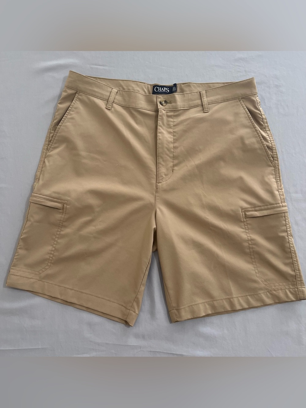 Men’s Chaps Khaki Flat Front Shorts - Size 36W